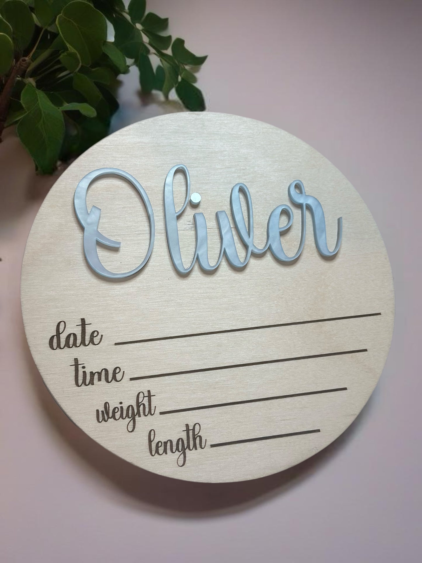 Simple Hospital Baby Announcement