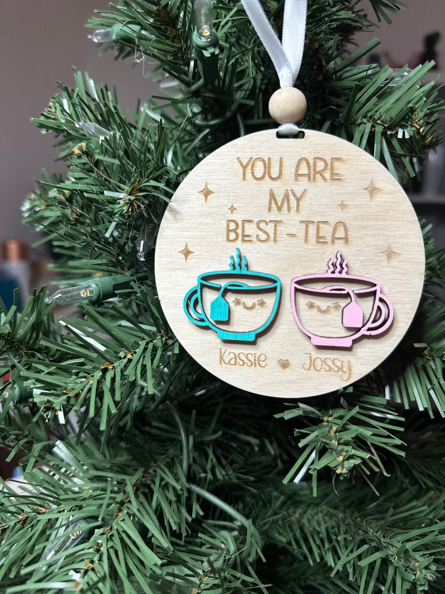 Personalized “You Are My Best-Tea” Ornament