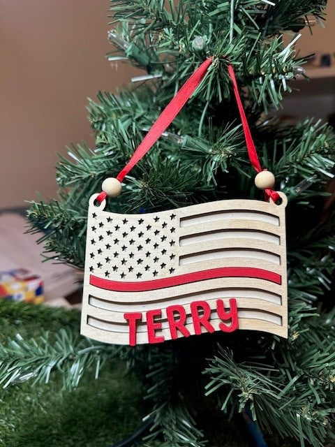 First Responders Flag Ornament Collection