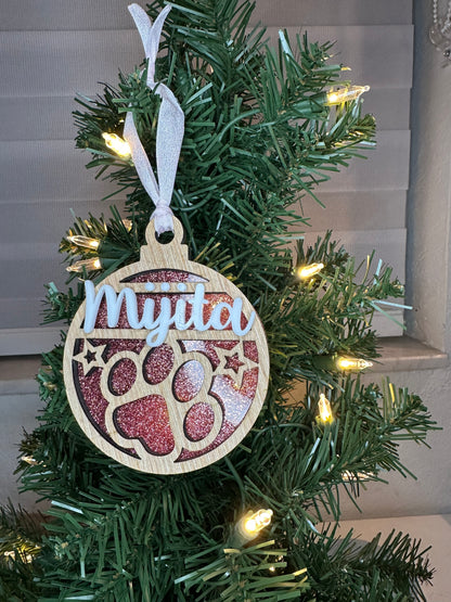 Doggy Paw Print Ornament