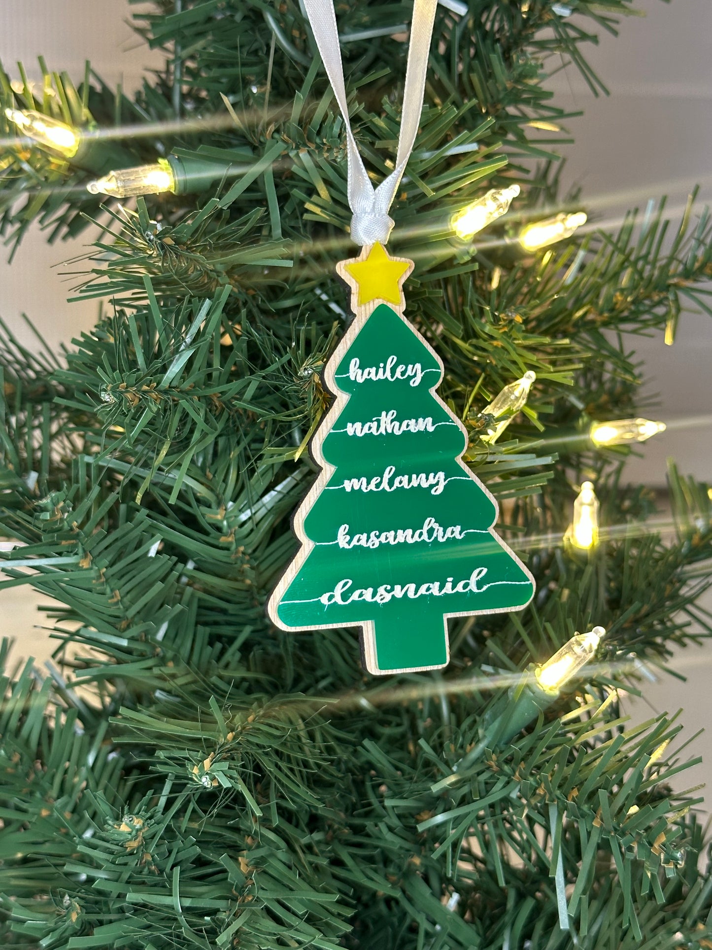 Family Names Christmas Tree Ornaments