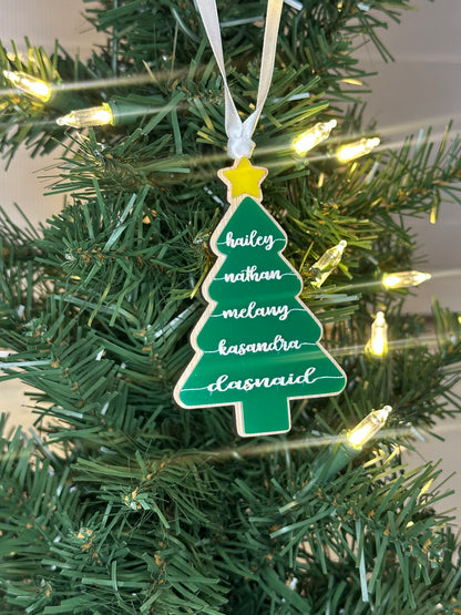 Family Names Christmas Tree Ornaments