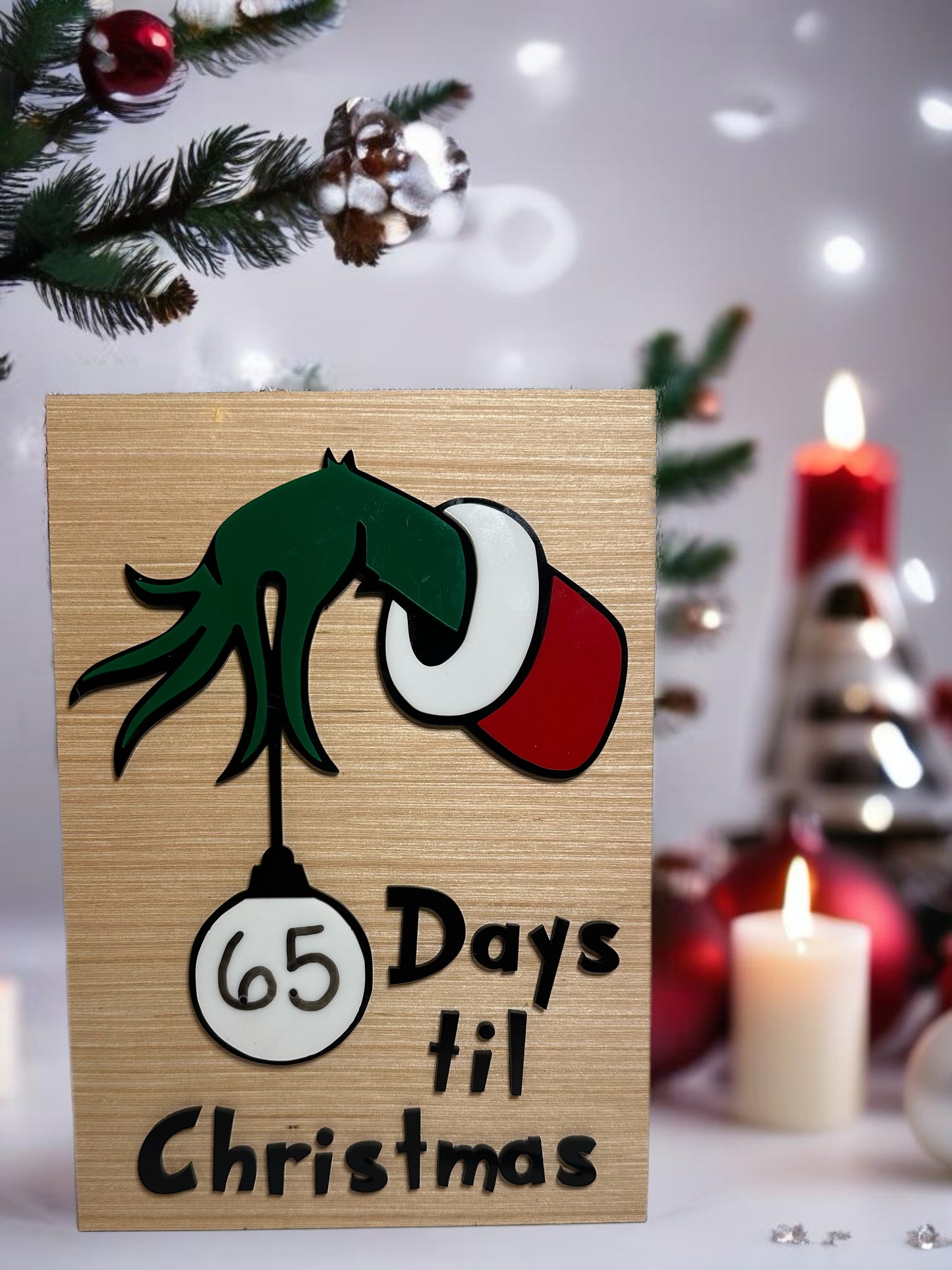 Green Monster Hand Christmas Countdown