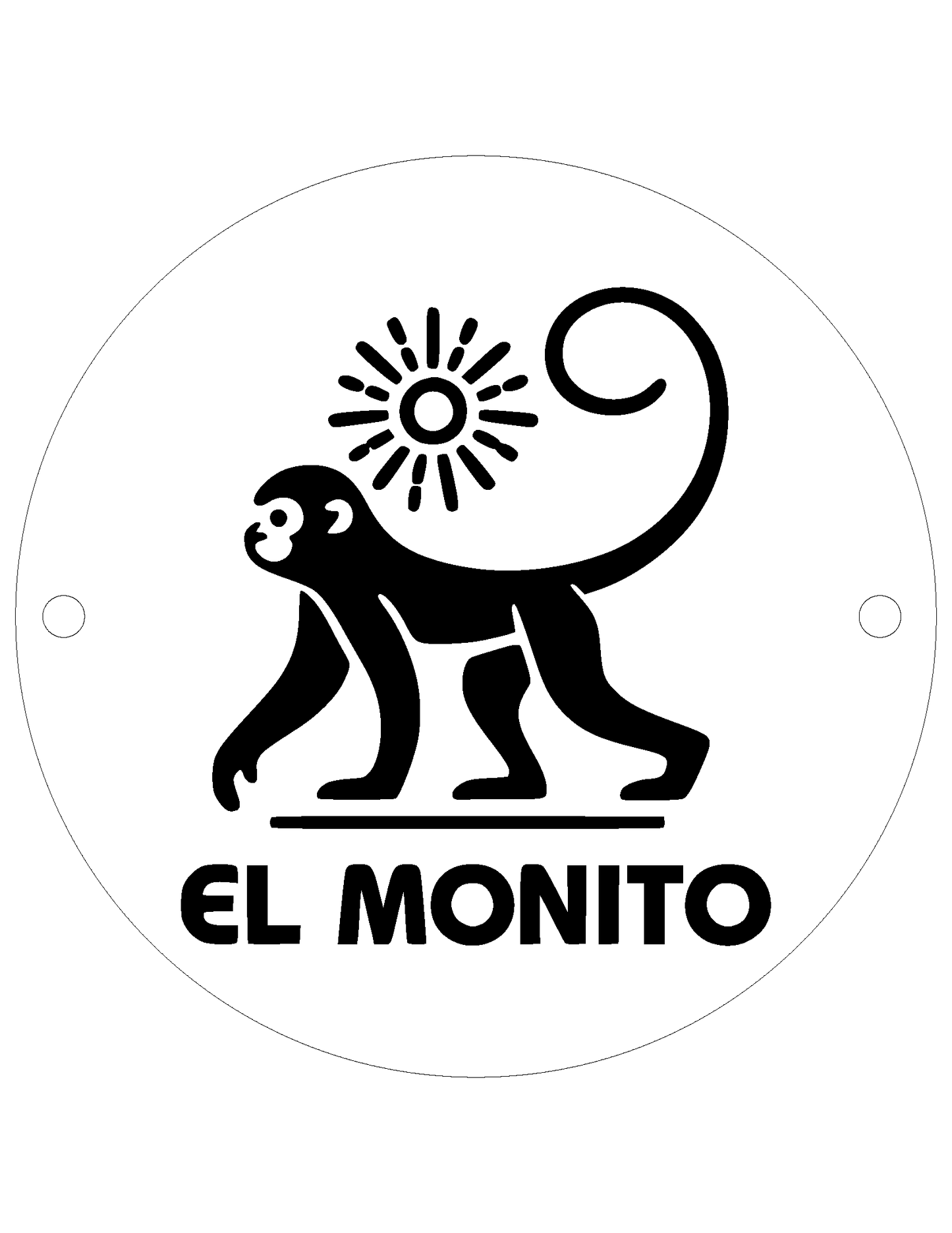 El Monito Cafe Cart Sign