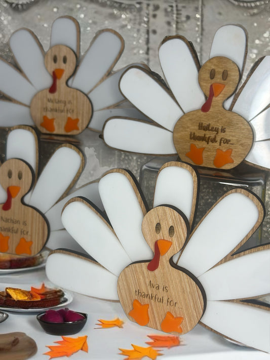 Personalized “thankful for” Dry erase Turkey