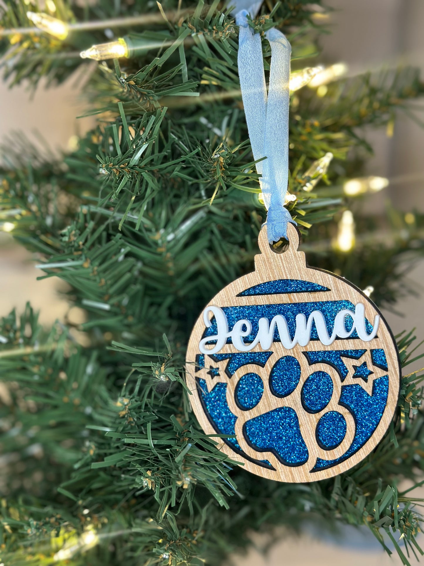 Doggy Paw Print Ornament
