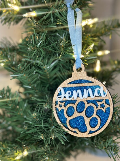 Doggy Paw Print Ornament
