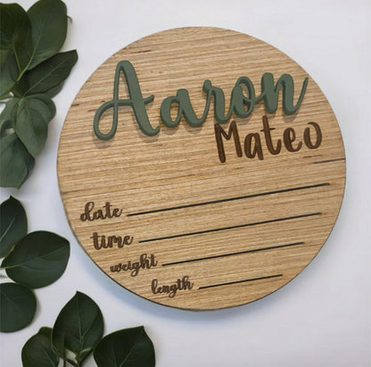 Simple Hospital Baby Announcement