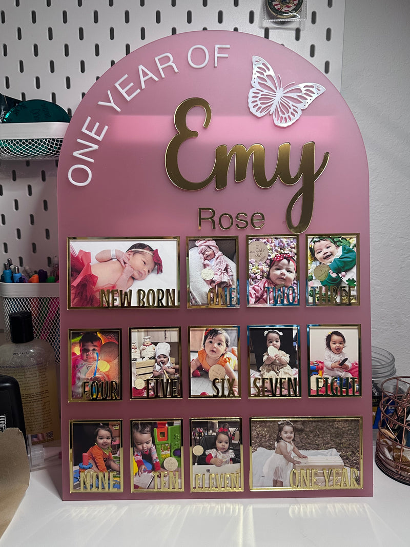 First Year of Life Frosted Pink/Gold