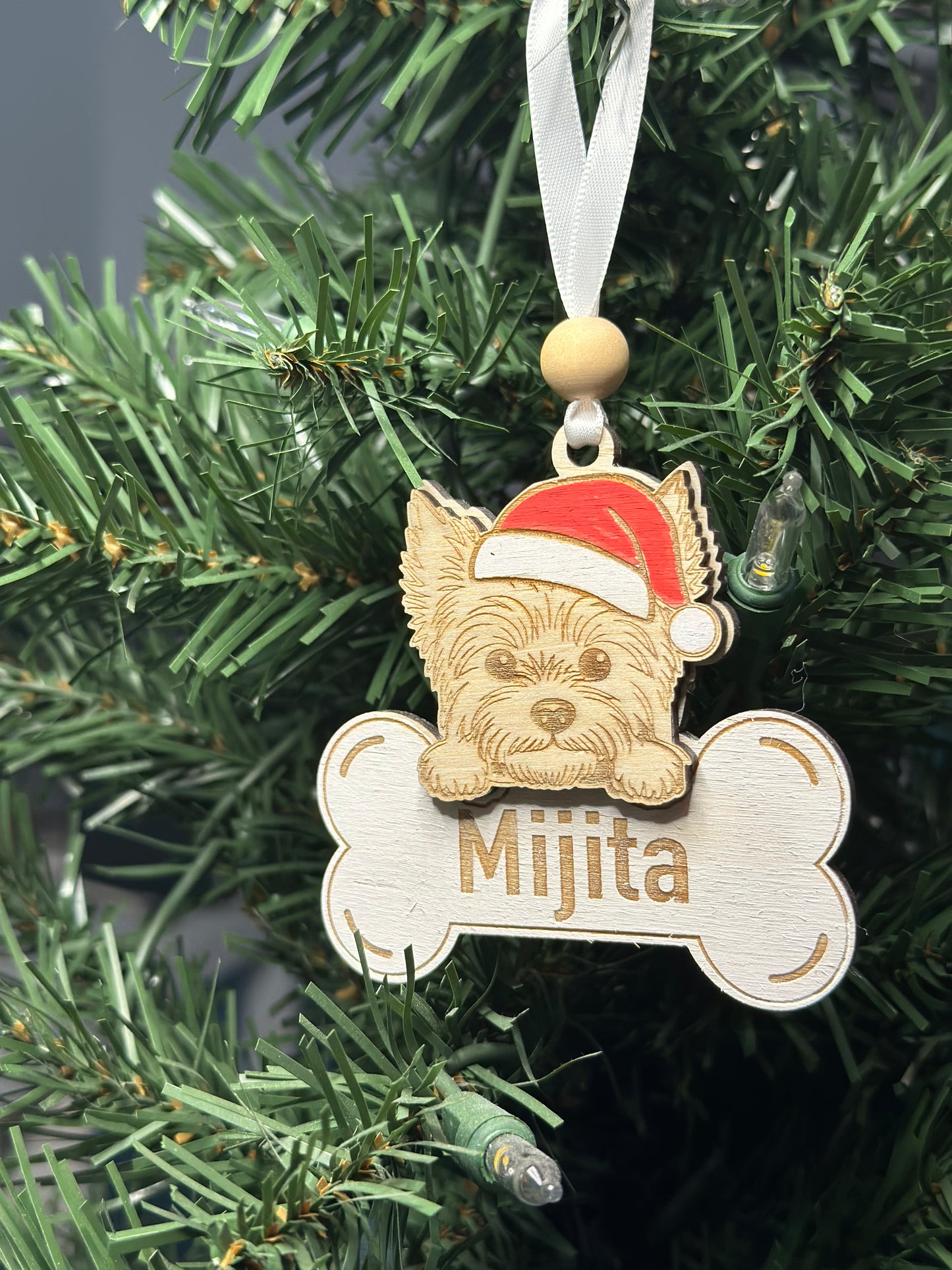 Personalized Dog "Name & Breed" Christmas Ornament