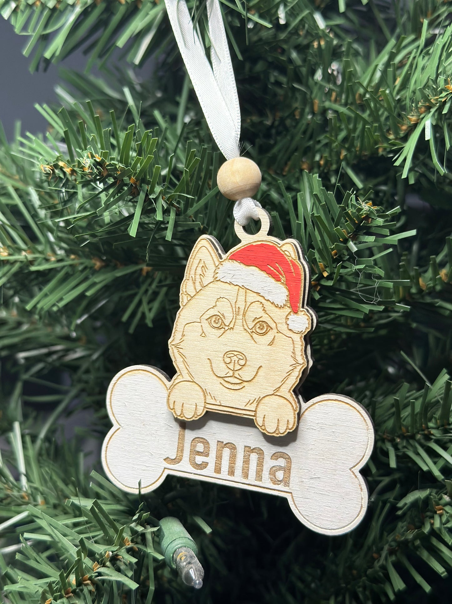 Personalized Dog "Name & Breed" Christmas Ornament