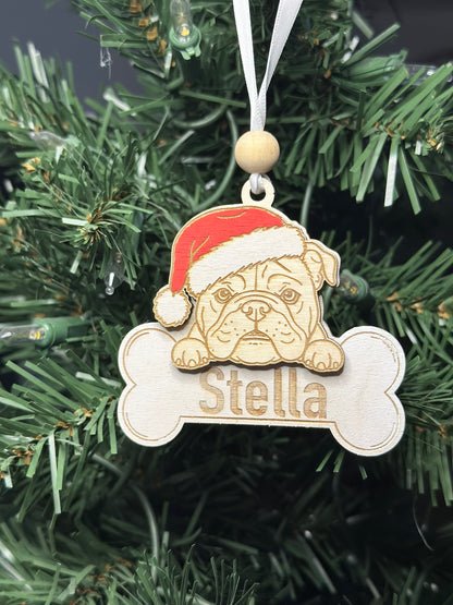 Personalized Dog "Name & Breed" Christmas Ornament