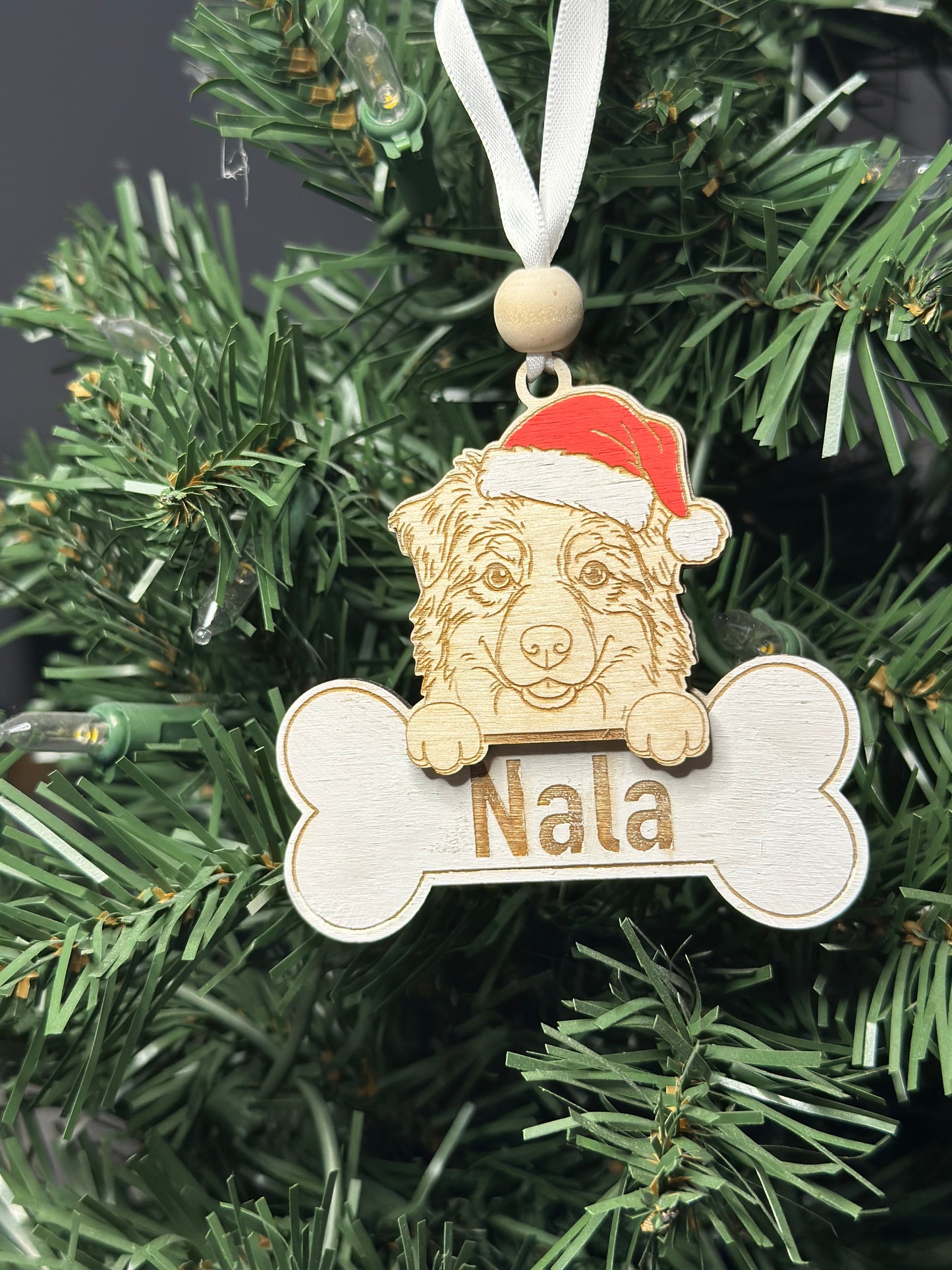 Personalized Dog "Name & Breed" Christmas Ornament