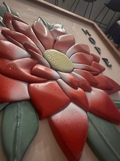 "Hope" Flower Frame