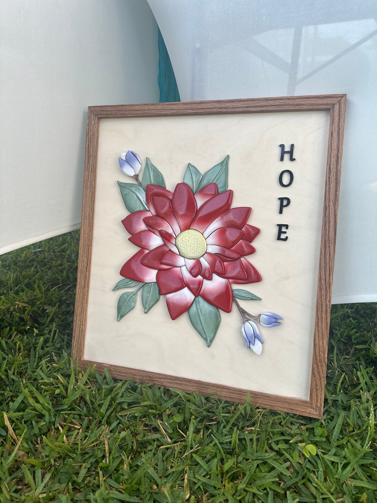 "Hope" Flower Frame