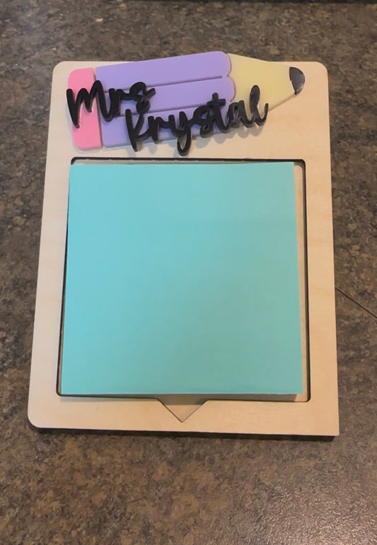 Customized Post it Note Holder