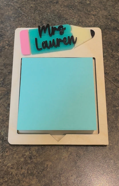 Customized Post it Note Holder