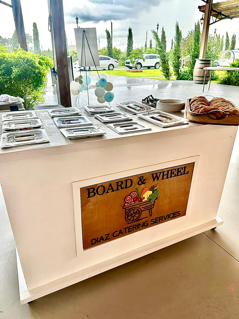 Board & Wheel Charcuterie Cart Log