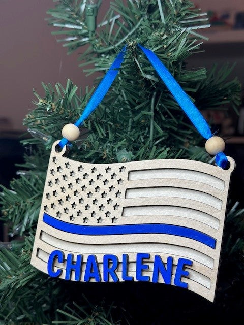 First Responders Flag Ornament Collection