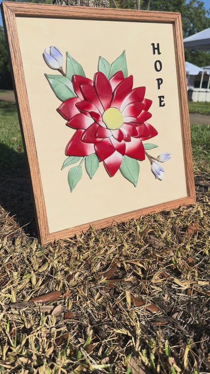 "Hope" Flower Frame