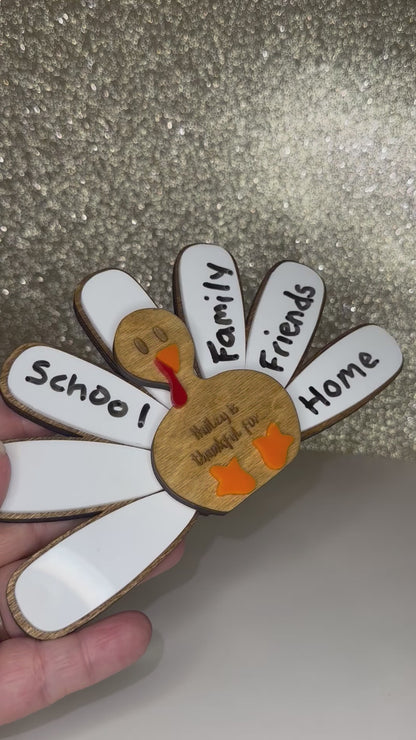 Personalized “thankful for” Dry erase Turkey